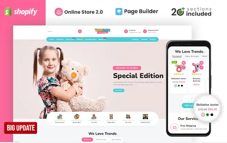 Toybox Clothing & Toys Store Shopify Theme