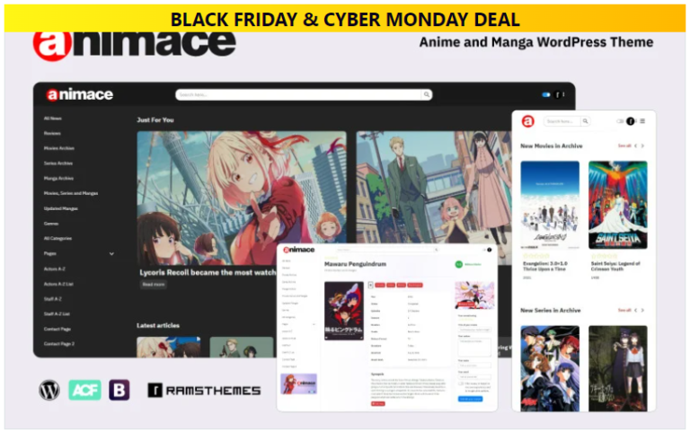 ANIMACE – Anime and Manga WordPress Theme
