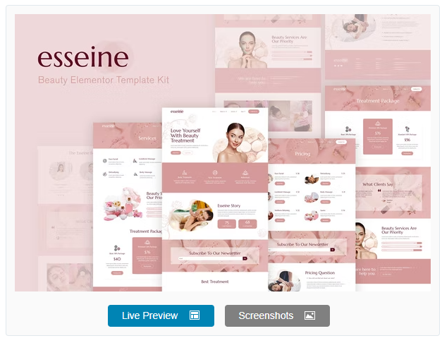 Beauty Spa Elementor Template Kit