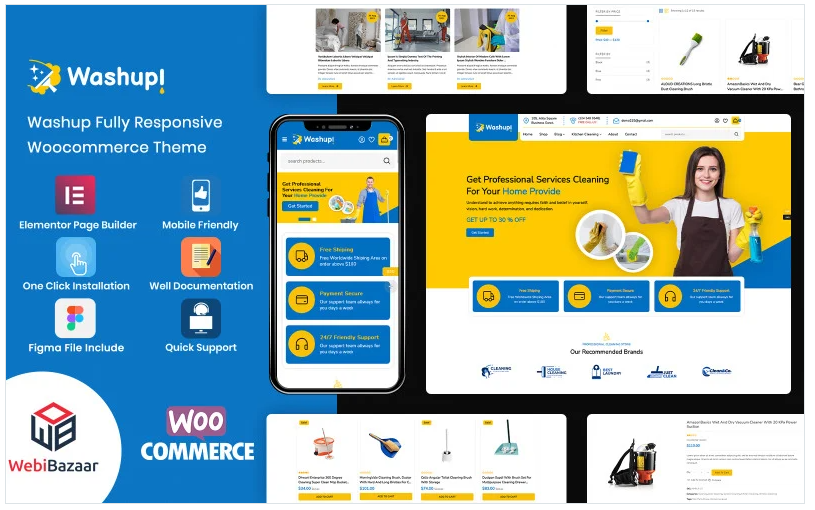 Home Cleaning & Essential Cleaning Tools WooCommerce Theme