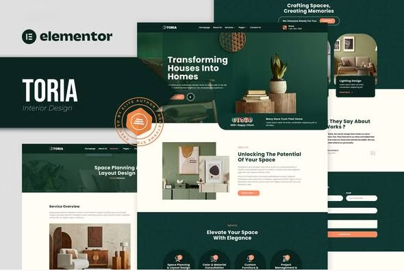 Interior Design Elementor Template Kit