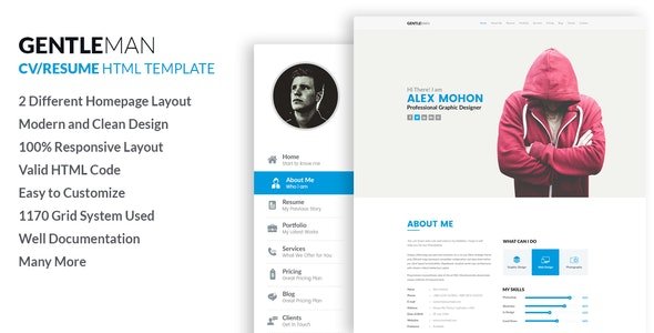 Responsive CV Resume HTML Template