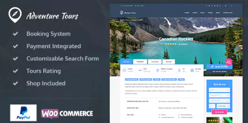 Adventure Tours WordPress Tour/Travel Theme(full)