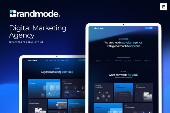 Brandmode – Digital Marketing Agency Elementor Template Kit