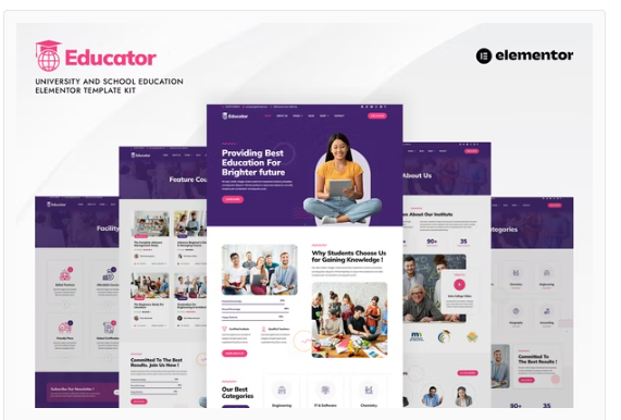 Educator – University & School Education Elementor Template Kit