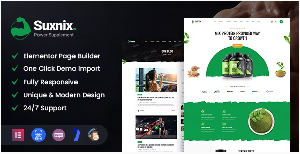 Suxnix – Health Supplement WordPress Theme