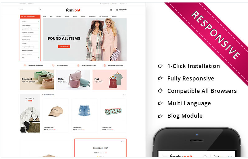 Fashiont – The Responsive Fashion Store OpenCart Template