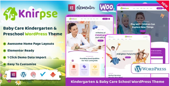 Knirpse – Kindergarten, Shool & Baby Care WordPress Theme 1.6.2