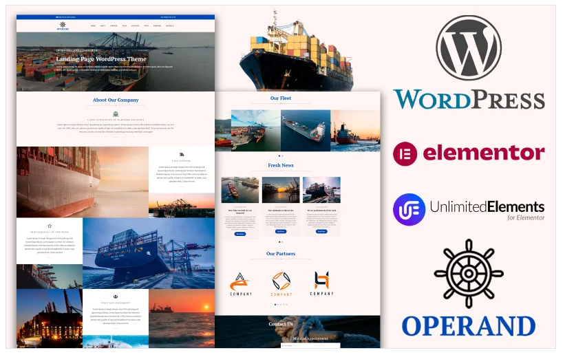 Operand – Operating and Chartering Landing Page WordPress Theme