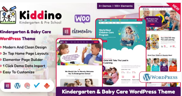 Kiddino – Kids & Kindergarten WordPress Theme 1.2.1