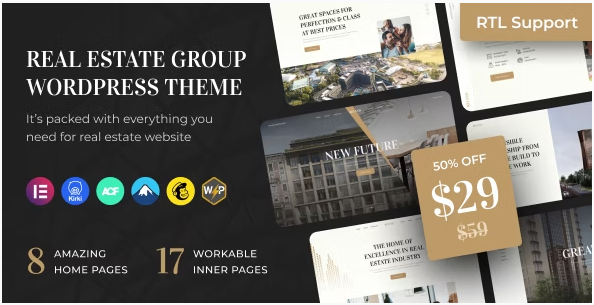 Reland – Real Estate Group WordPress Theme + RTL