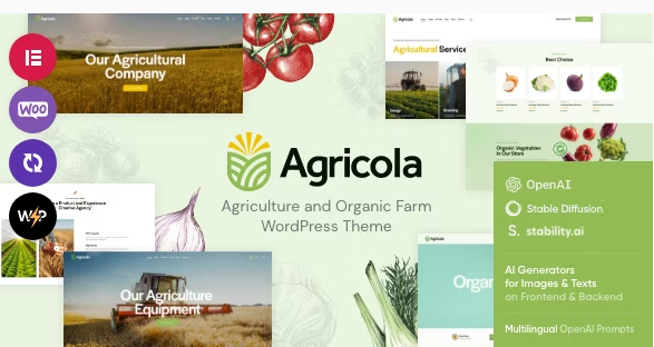 Agriculture and Organic Farm WordPress Theme