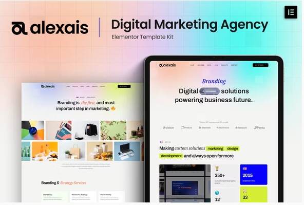 Alexais – Digital Marketing Agency Elementor Template Kit