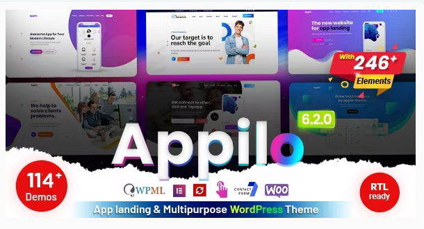 Appilo – App Landing Page WordPress Theme 6.2.1