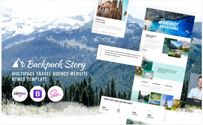 Backpack Story – Online Travel Agency Website Template