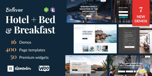 Bellevue – Hotel + Bed and Breakfast Booking Calendar Theme