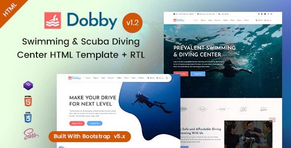 Dobby – Swimming & Scuba Diving HTML Template