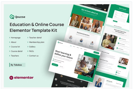 Qourse | Education & Online Course Elementor Template Kit