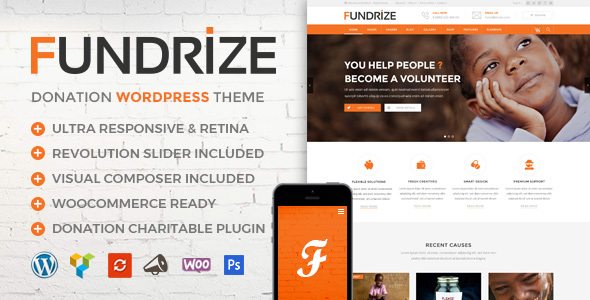 Fundrize Responsive Donation Charity WordPress 1.34