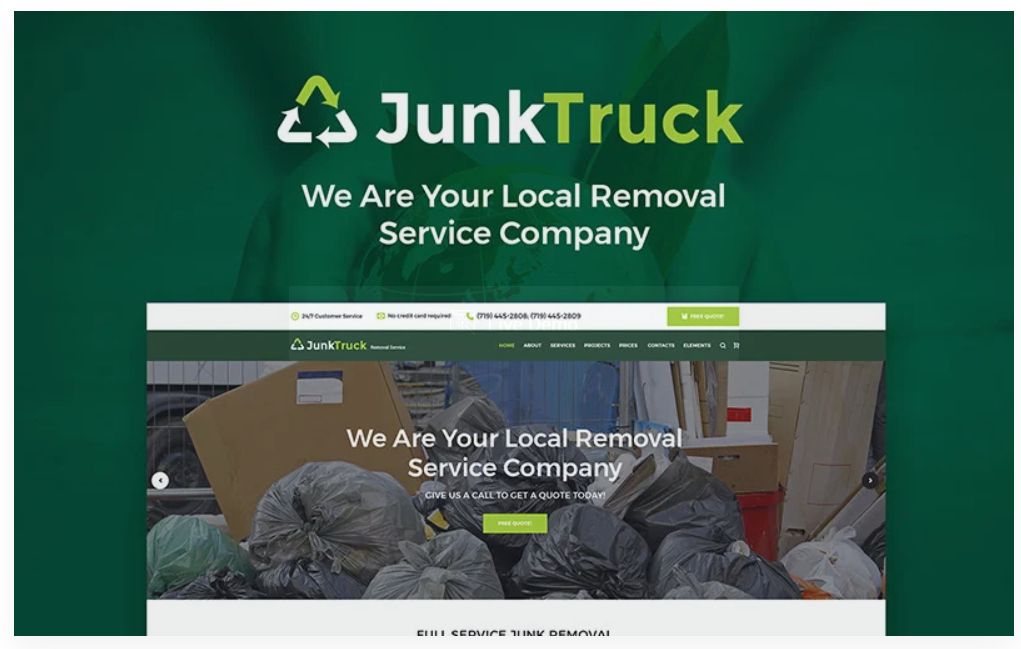 JunkTruck – Garbage Removal Service WordPress Theme