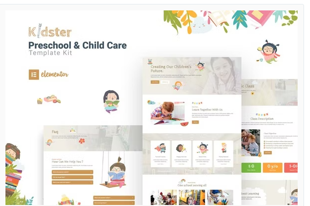 Kidster – Preschool & Childcare Elementor Template Kit