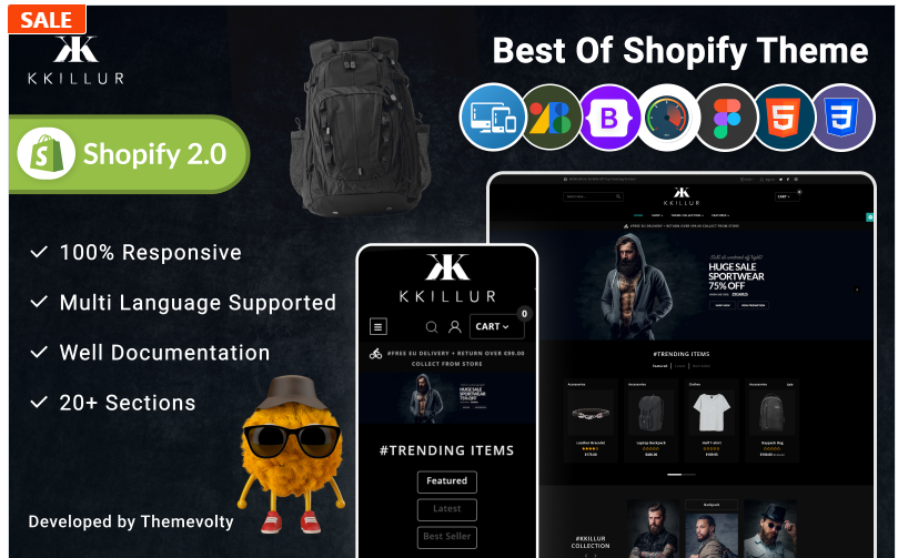 Kkillur Black – Mega Fashion Shopify 2.0 Premium Responsive Theme