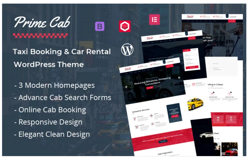 Prime Cab – Taxi Booking & Car Rental WordPress Theme