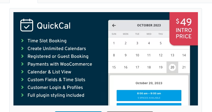 QuickCal – Appointment Booking Calendar for WordPress