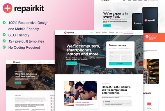 RepairKit – Mobile Phone & Computer Repair Elementor Template Kit