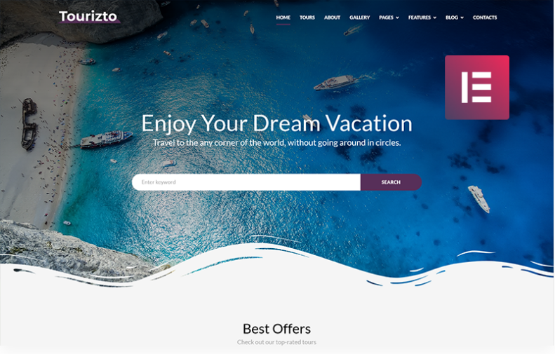 Tourizto – Travel Company WordPress Elementor Theme WordPress Theme