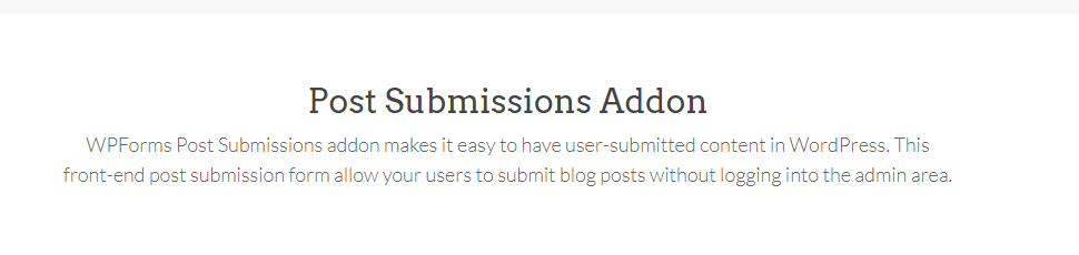 WPForms Post Submissions Addon 1.7.0