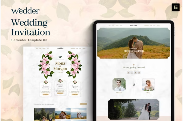 Wedder – Wedding Invitation Elementor Template Kit