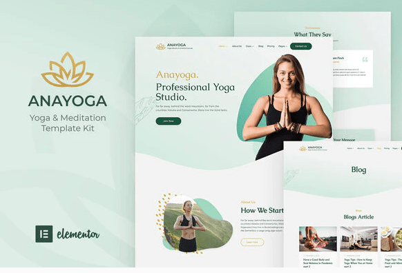 Yoga Teacher & Studio Elementor Template Kit