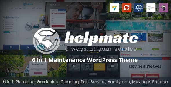 "Helpmate 6 in 1 Maintenance WordPress Theme "