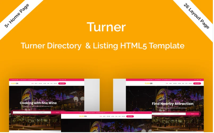 Turner – Directory & Listing HTML5 Website Template