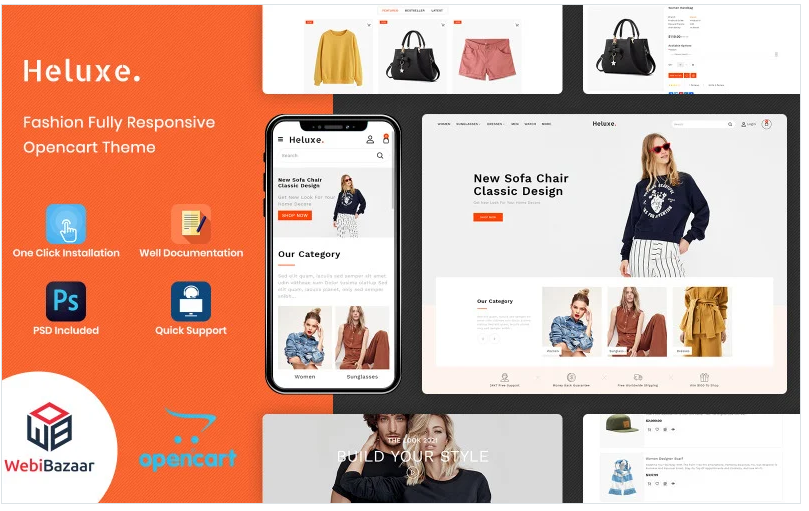 Heluxe – Fashion Store OpenCart Template