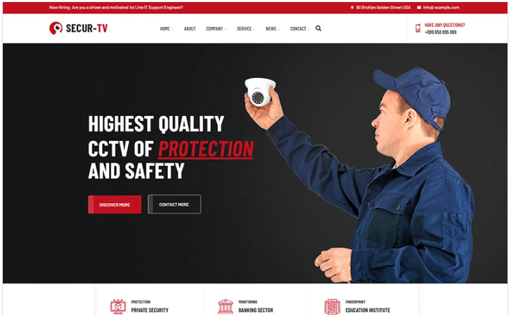 Securtv – CCTV & Security Responsive Website Template