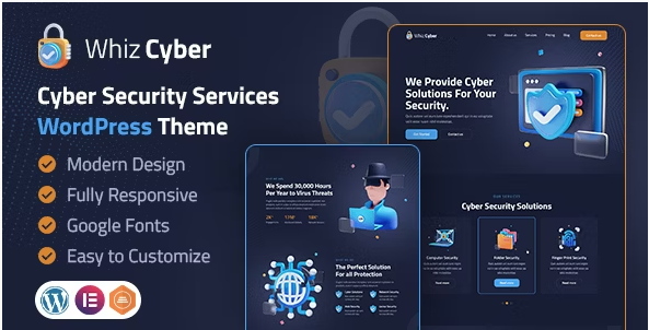 WhizCyber | Cyber Security WordPress Theme