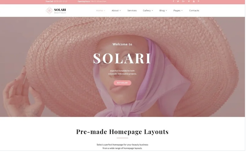 Beauty Salon HTML5 Website Template