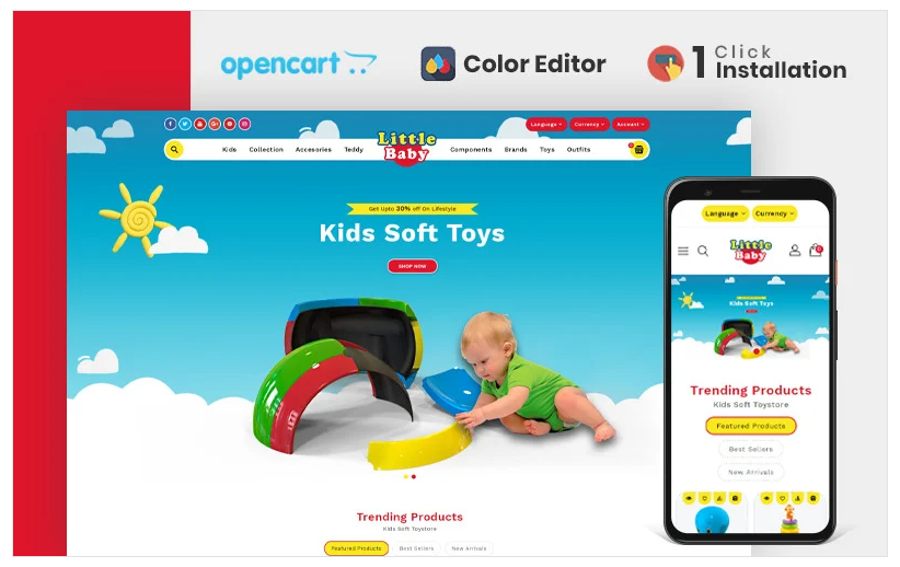 Little Baby Kids & Toys Store Opencart Template