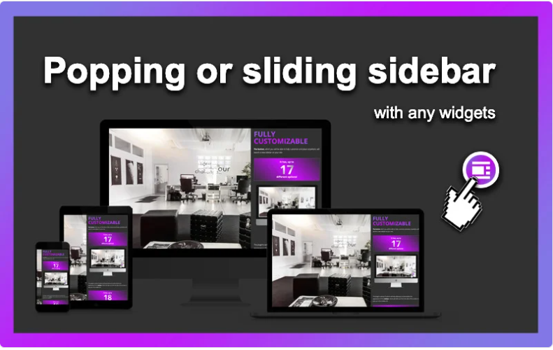 Popping or Sliding Sidebar with any Widget WordPress Plugin