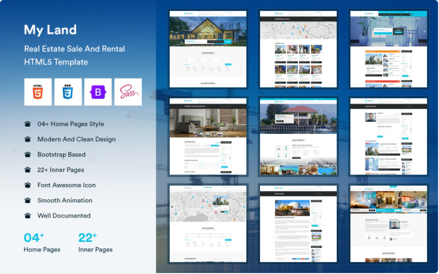 Real Estate Sale And Rental HTML Template Website Template