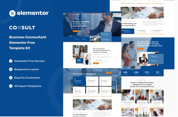 Consult – Business Consulting & Strategy Elementor Template Kit