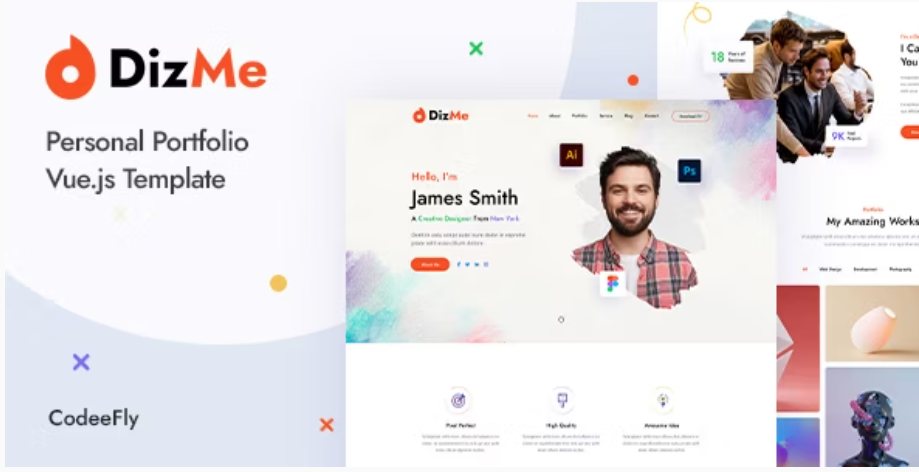 Dizme – Personal Portfolio Vue Template