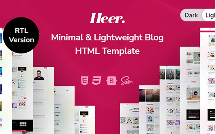 Heer Minimal Lightweight Blog HTML Template Website Template WpWar Heer Minimal Lightweight Blog HTML Template Website Template WpWar