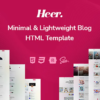 Heer – Minimal & Lightweight Blog HTML Template Website Template