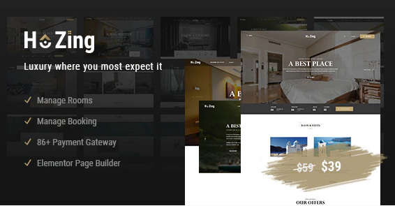 Hozing – Hotel Booking WordPress Theme