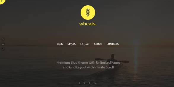 Wheats – WordPress easy blogging theme 1.0