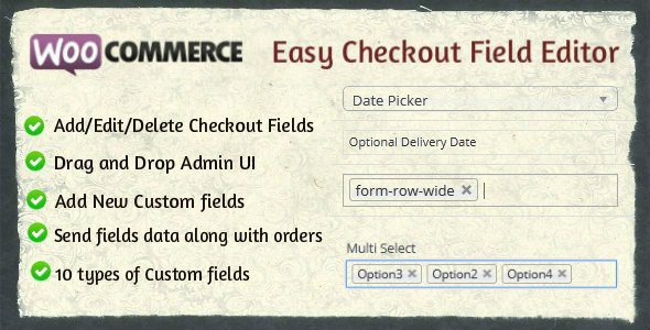 Woocommerce Easy Checkout Field Editor 3.7.0