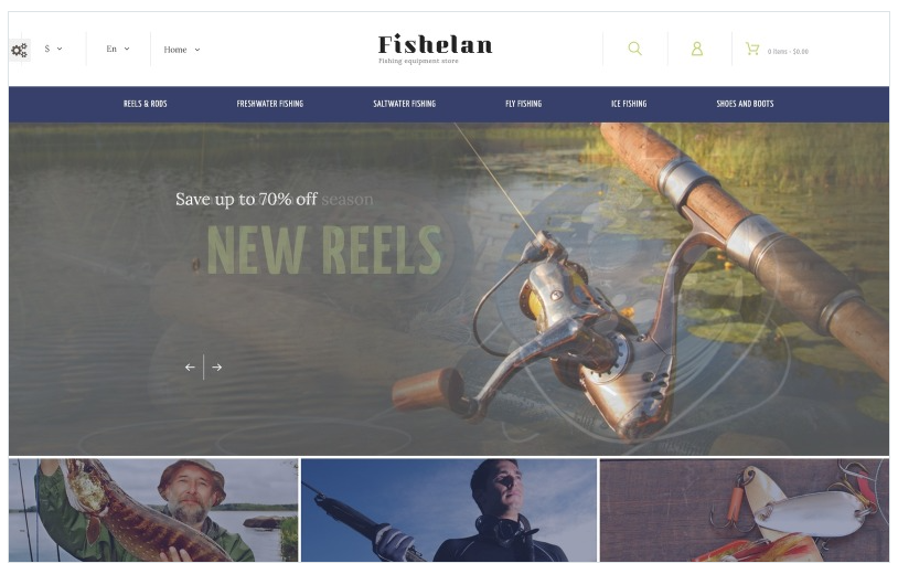 Fishing Equipment PrestaShop Theme